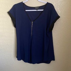 Express Navy silk shirt size XL
